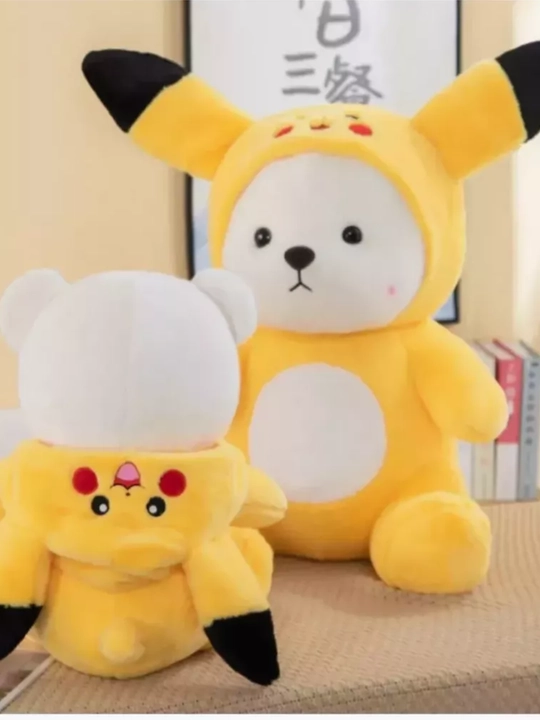 O'yinchoqlar Bolalar uchun yumshoq o'yinchoq, kapyushonli ayiqcha Stich, Pikachu, Lotso - 