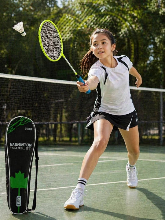 4 xil rangdagi badminton to‘plami, 2 raketka va чехол, yengil va qulay!
