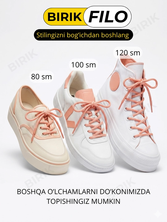 BIRIK FILO - Круглые шнурки 5мм полиэстер 80 см