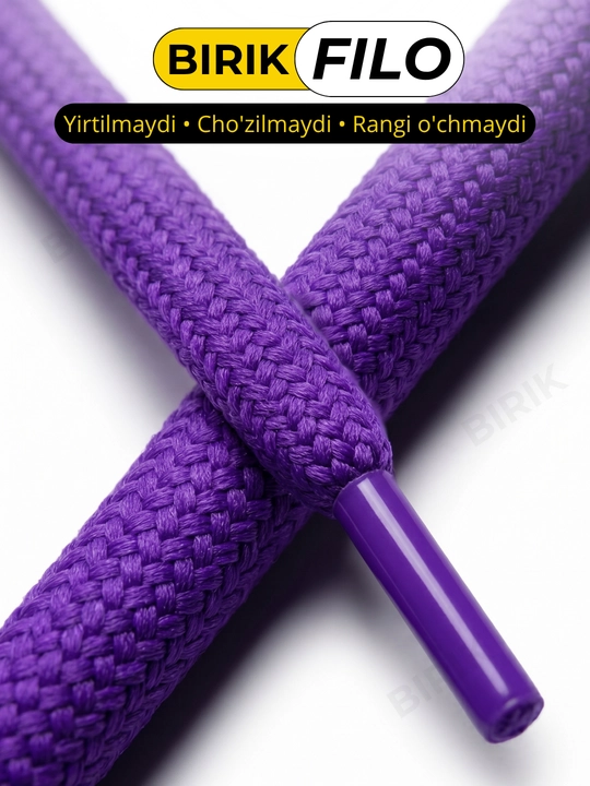 BIRIK FILO - Круглые шнурки 5мм полиэстер 80 см