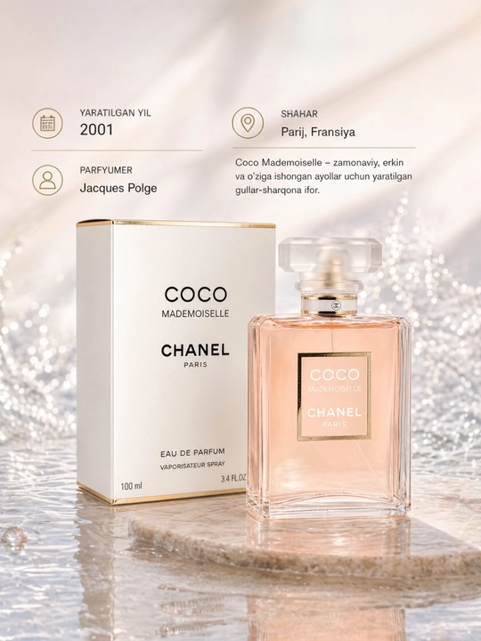 COCO MADEMOISELLE, eau de parfum, ayollar uchun nafis atir, 100ml