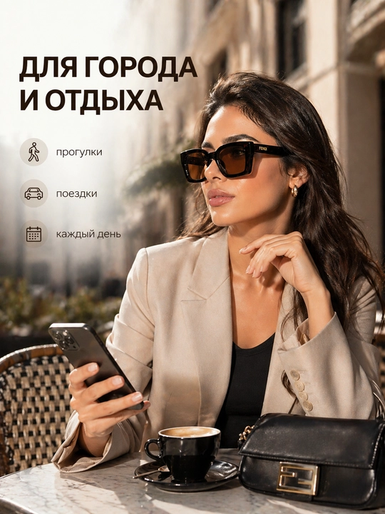 Ayollar uchun quyoshdan himoya ko‘zoynak, zamonaviy kvadrat ko‘zoynak, moda ko‘zoynak