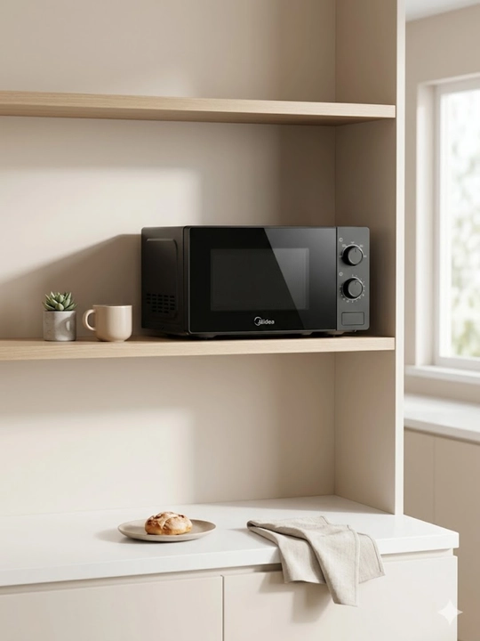 Микроволновая печь Midea MM7P012MZ-B, 20 л, 700 Вт, разморозка, механическое управление