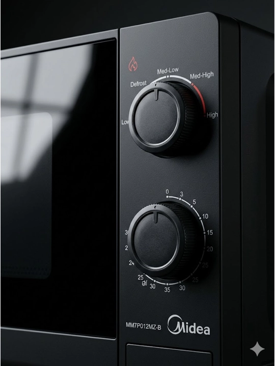 Микроволновая печь Midea MM7P012MZ-B, 20 л, 700 Вт, разморозка, механическое управление