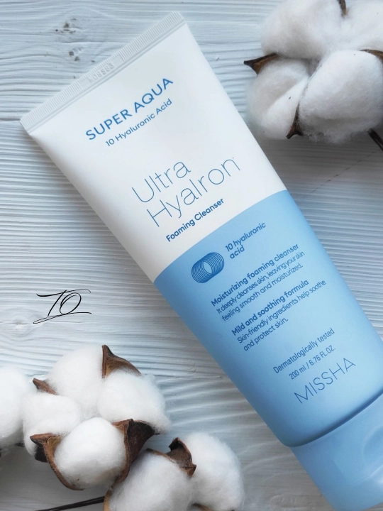 Missha Super Aqua Ultra Hyalron Foaming Cleanser namlovchi yuz yuvish ko‘pigi