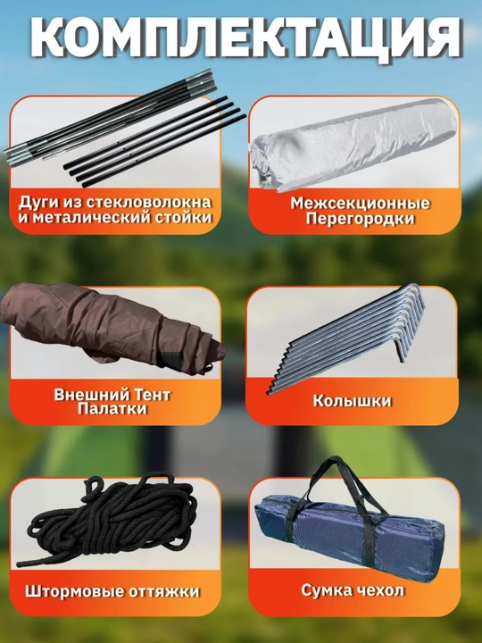 Sayyohlik chodirlari, 2-5, 5-8, 8-9, 10-12 kishilik