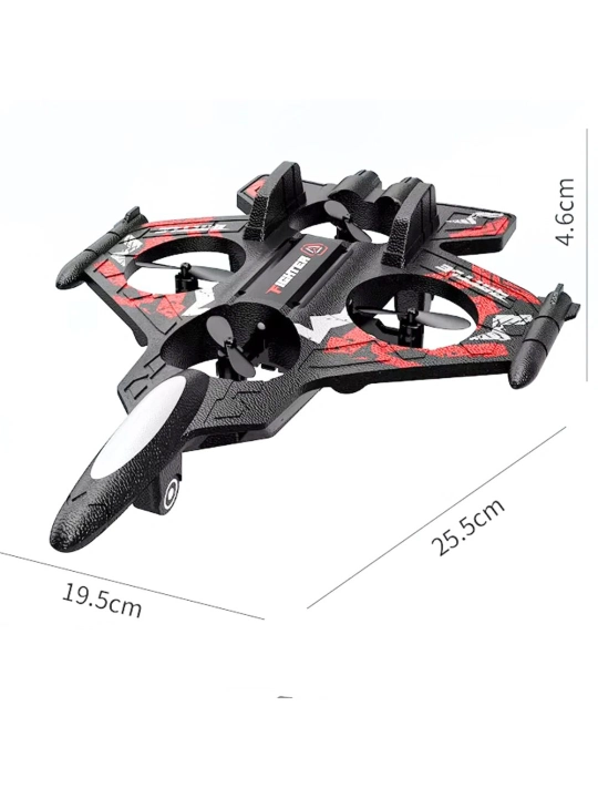 Самолет-дрон радиоуправляемый Fighter с 360° трюками и яркой RGB-подсветкой