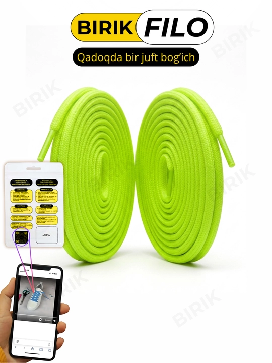 BIRIK FILO - 5 mm li 120 sm li poliester yumaloq bog‘ichlari