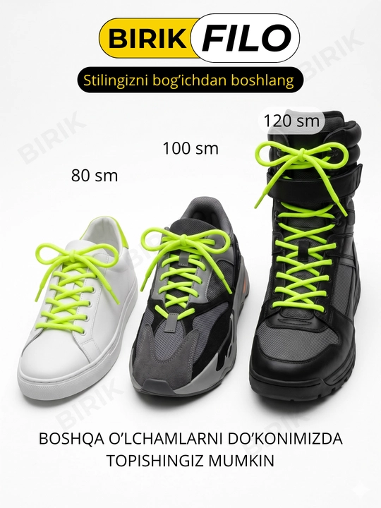 BIRIK FILO - 5 mm li 120 sm li poliester yumaloq bog‘ichlari