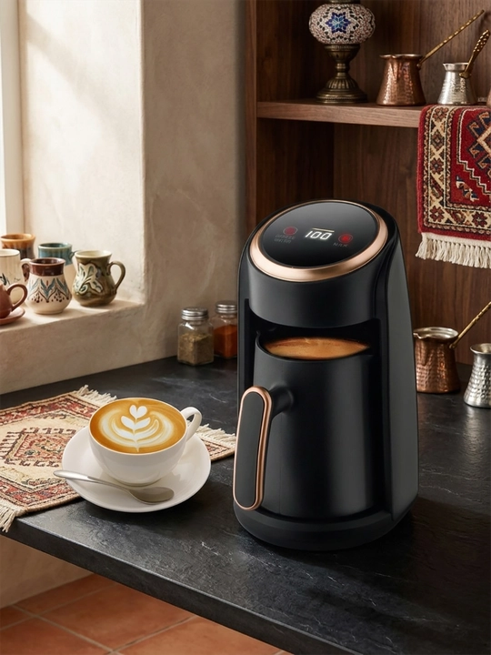 Turk Kofe Mashinasi Avtomat 600W 300Ml Turka Uy Ofis Sayohat