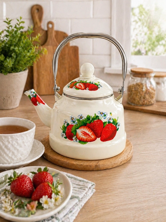 Emalli choynak 1.7L oshxona uchun qulay choy damlash qaynatuvchi