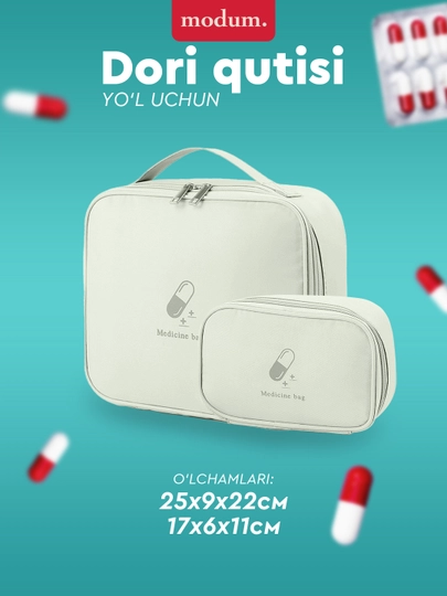Аптечка дорожная, органайзер для лекарств, сумка медицинская — MODCARE-PHARM3-ПЕСХАКИ-BIG