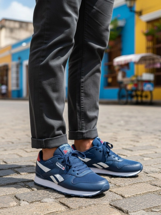 Krossovkalar setkali erkaklar uchun Reebok Classic, yozgi yengil va qulay