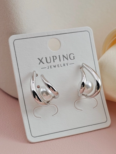 Серьги для девочек и женщин, Xuping — 1001PRT-SILVERXUPING-ХРОМ