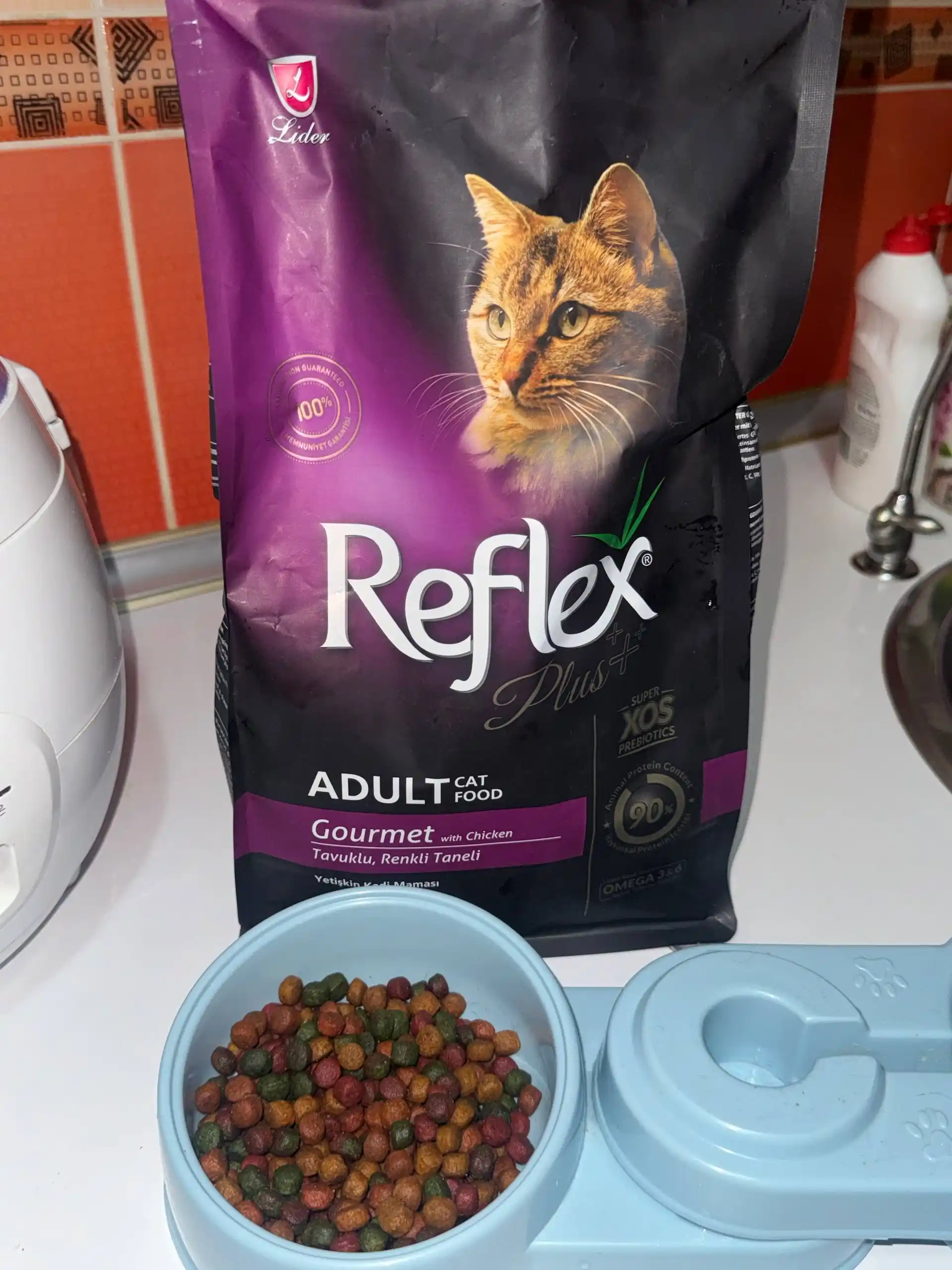 Reflex Plus Gourmet katta mushuklar uchun quritilgan ovqat, 1.5 kg