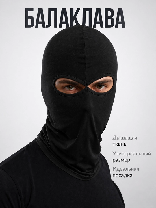 Балаклава маска  дышащая, всесезонная, унисекс - 