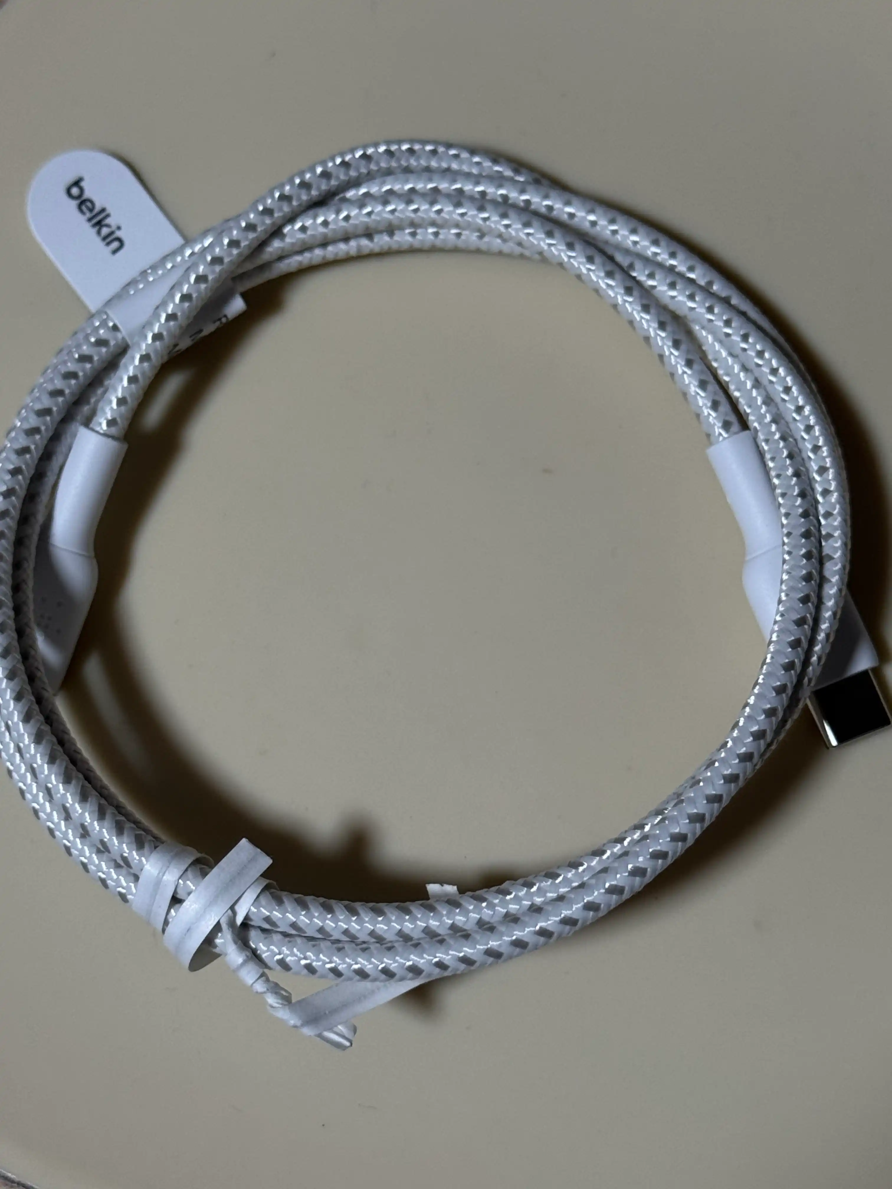 Kabel Belkin Type C to Type C, o‘ralgan, 60W, 1 m, 2 m, tezkor zaryadlash