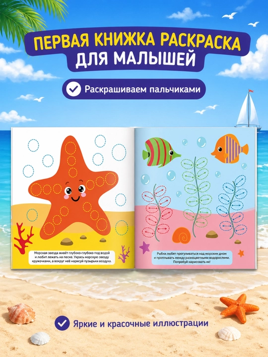 Раскраска для малышей — пальчиковая раскраска, первая раскраска для малышей