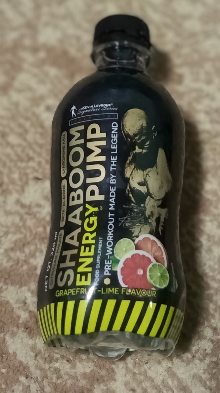 Kevin Levrone Shaaboom Energy Pump mashg'ulotdan oldingi kompleksi, 320 ml
