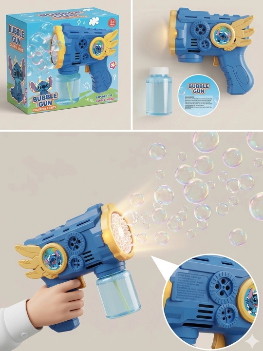 Bubble Gun – детский генератор мыльных пузырей, на батарейках - 