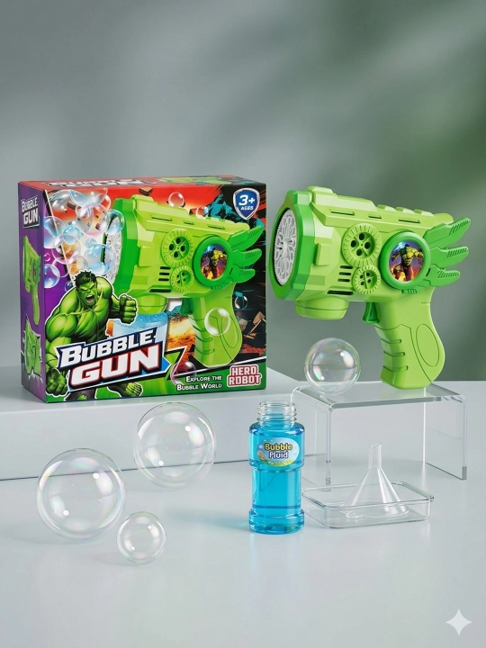 Bubble Gun – детский генератор мыльных пузырей, на батарейках - 