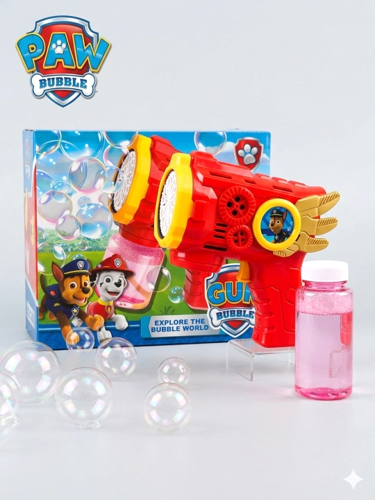 Bubble Gun – детский генератор мыльных пузырей, на батарейках - 