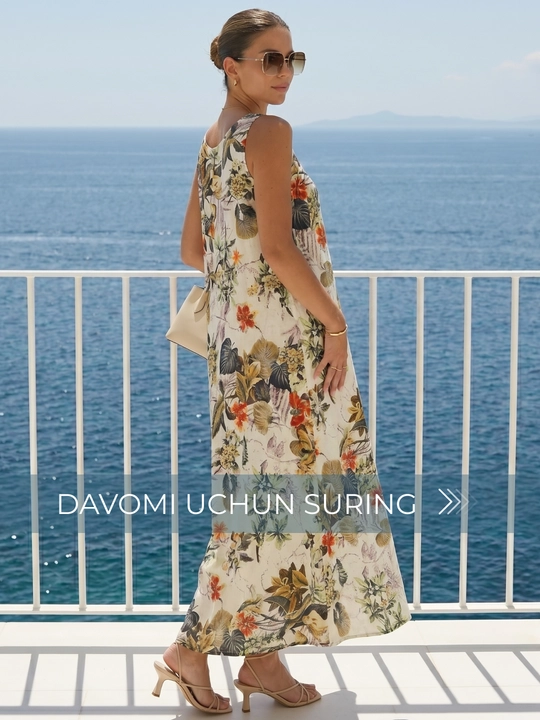 Yozgi  sarafan ayollar uchun, zig‘ir — ELLY FASHION