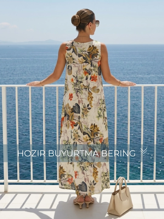 Yozgi  sarafan ayollar uchun, zig‘ir — ELLY FASHION