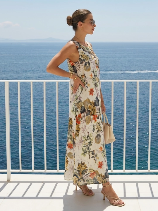 Yozgi  sarafan ayollar uchun, zig‘ir — ELLY FASHION