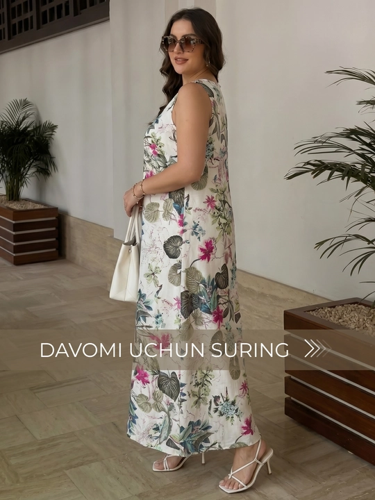 Yozgi  sarafan ayollar uchun, zig‘ir — ELLY FASHION