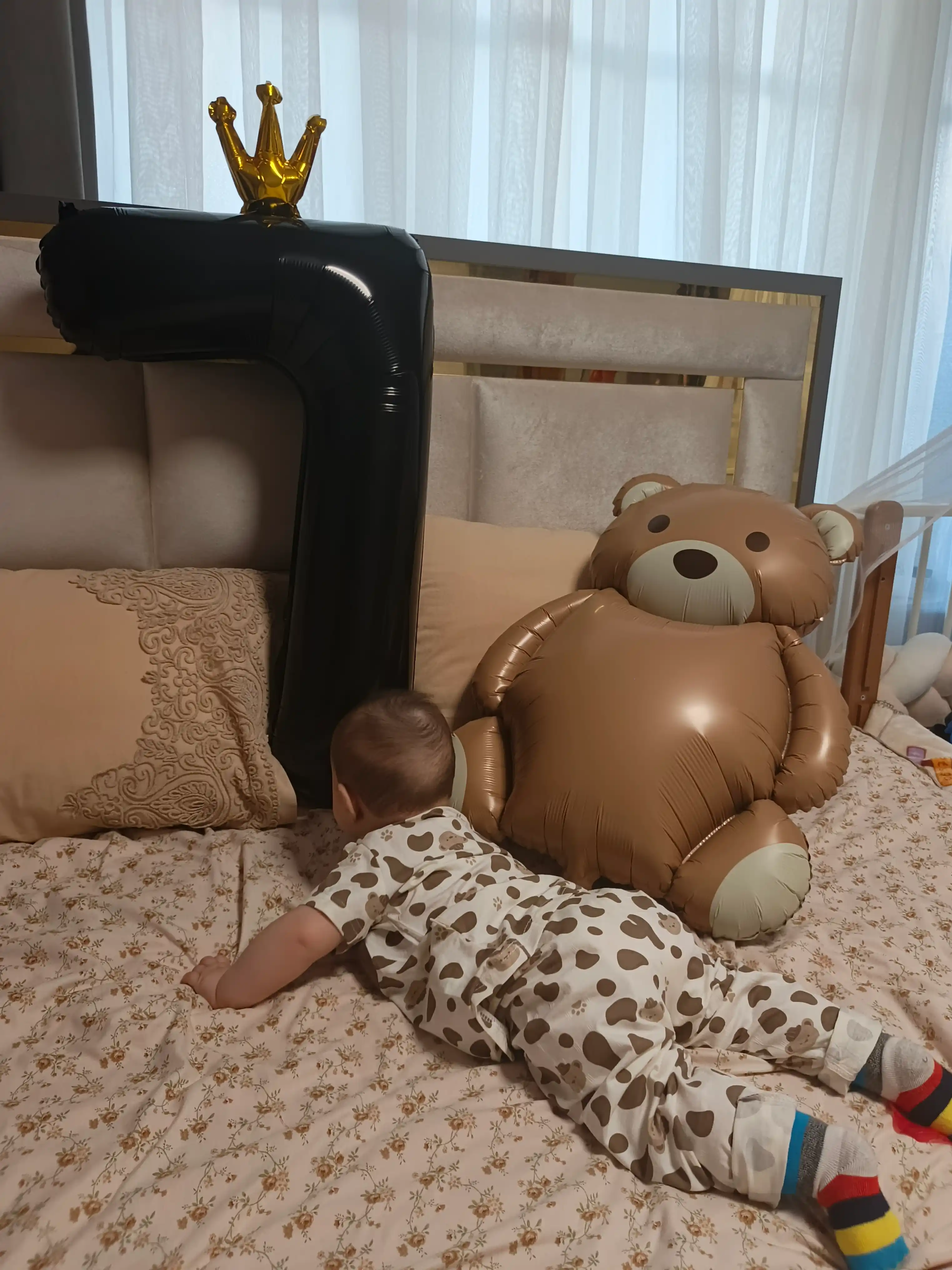 Большой шар цифра, 102 см с короной, шарики 1, 2, 3, 4, 5, 6, 7, 8, 9, 0 на день рождения