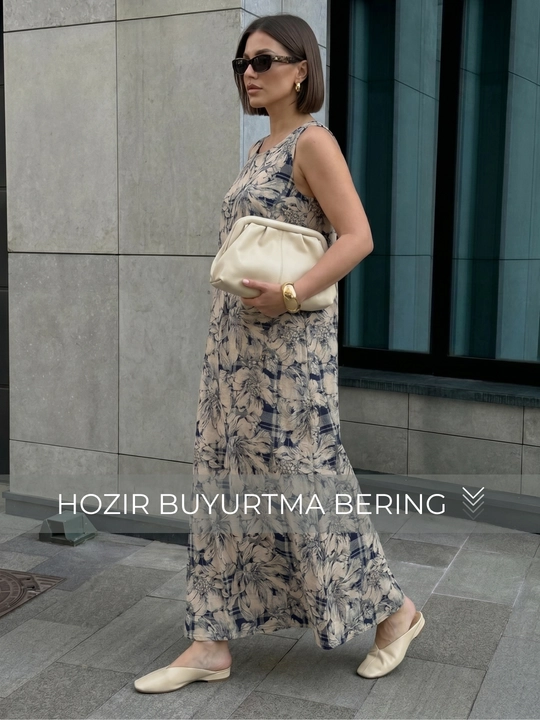 Yozgi  sarafan ayollar uchun, zig‘ir — ELLY FASHION