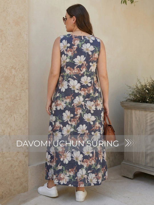 Yozgi  sarafan ayollar uchun, zig‘ir — ELLY FASHION