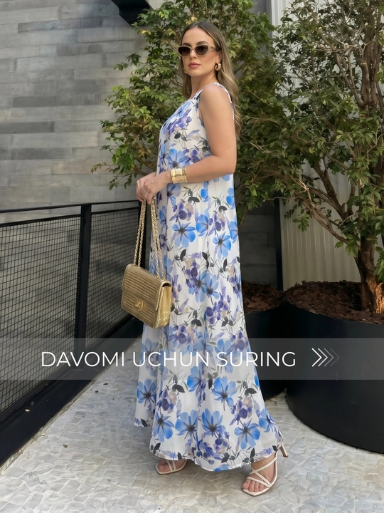 Yozgi  sarafan ayollar uchun, zig‘ir — ELLY FASHION
