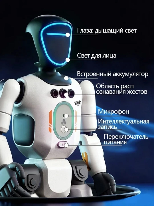 Aqilli pultli robot, gapiradigan, yuradigan, akkumulyatorli