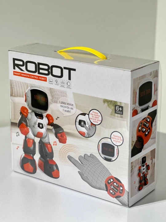 Aqilli pultli robot, gapiradigan, yuradigan, akkumulyatorli