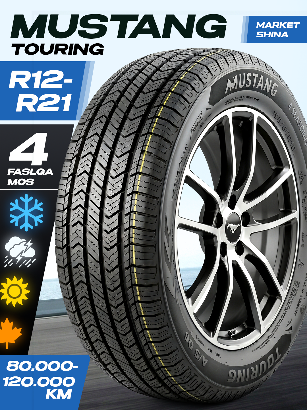 Mustang shinalari - barcha mavsumlar uchun mo‘ljallangan shinalarning ideal kombinatsiyasi - 