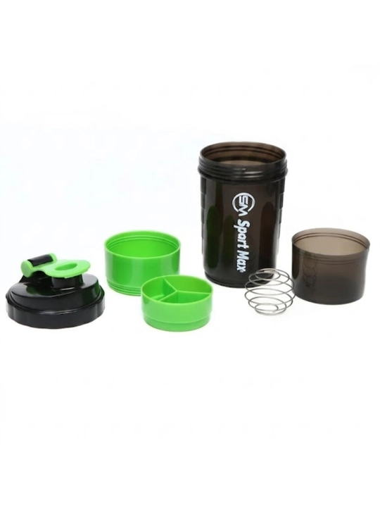 Protein uchun sheyker, shaker proteinli ichimliklar uchun, suv shishasi, 600 ml