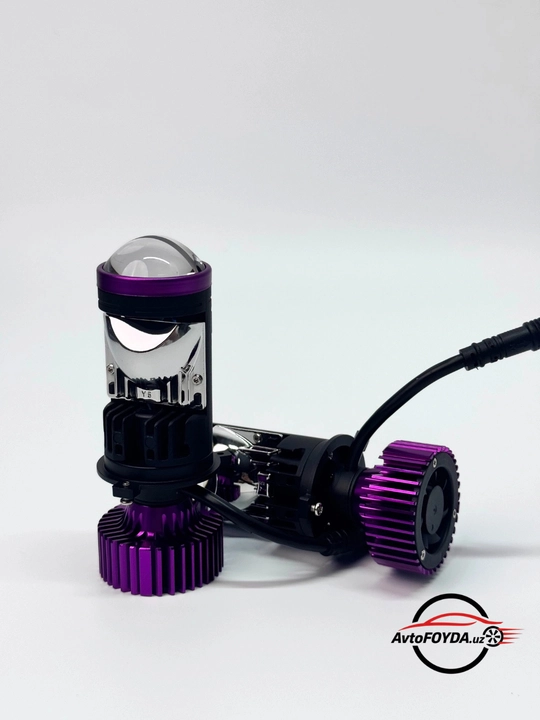 Y5 6000K avtomobil linzalari bilan LED lampalar H4