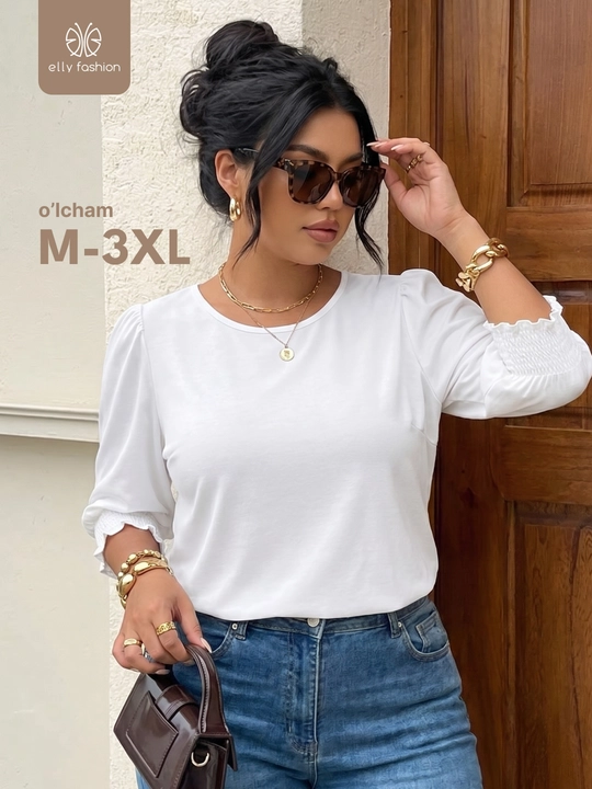 Ayollar uchun bluzka, 42-52 o‘lchamlarda - EllyFashion - 