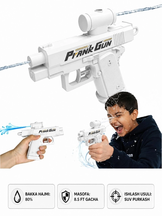 Prank-Gun - suv pistolet, prank o'yinchoq, ikki tomonlama suv otuvchi pistolet