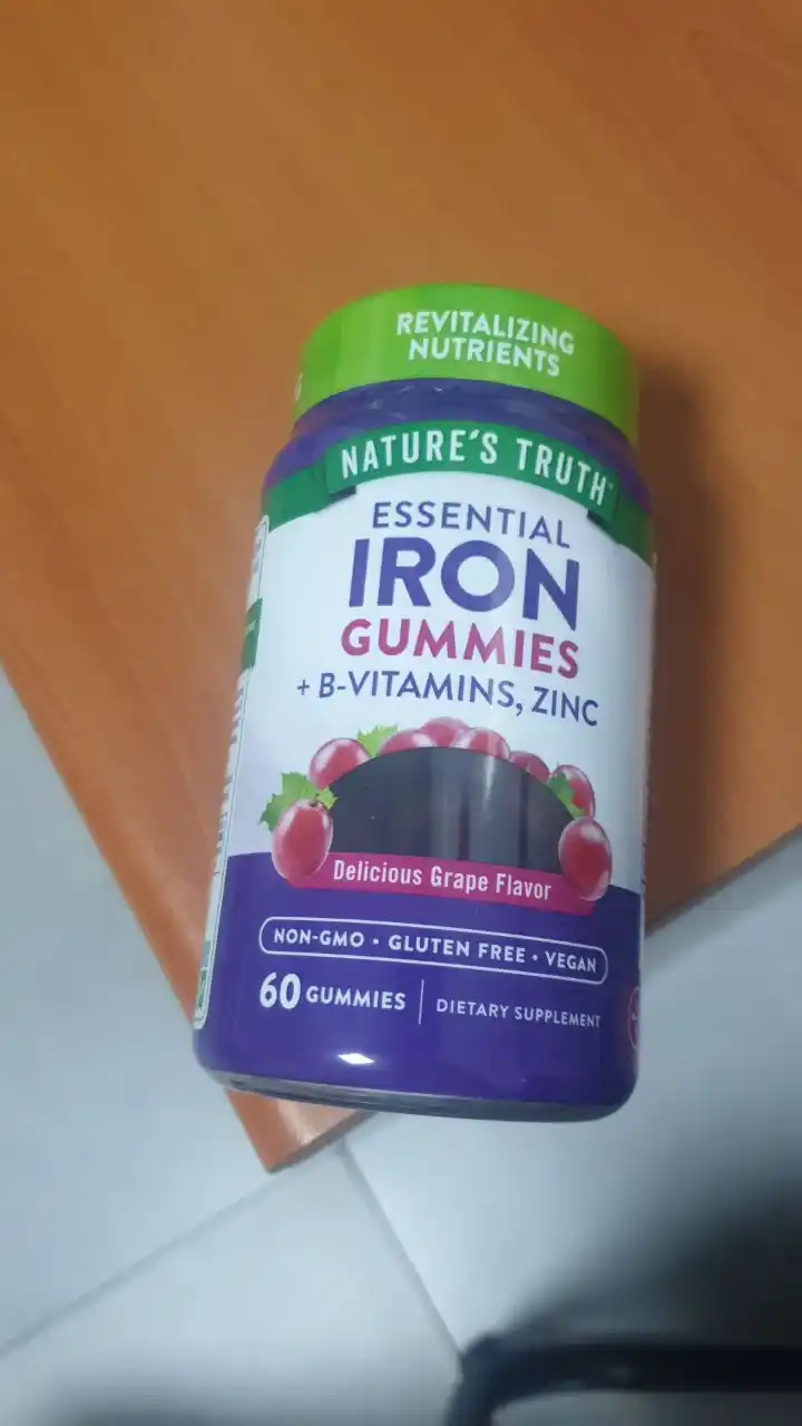 Nature's Truth Temir (Iron) + B-Kompleks va Sink, 60 ta vegan marmelad