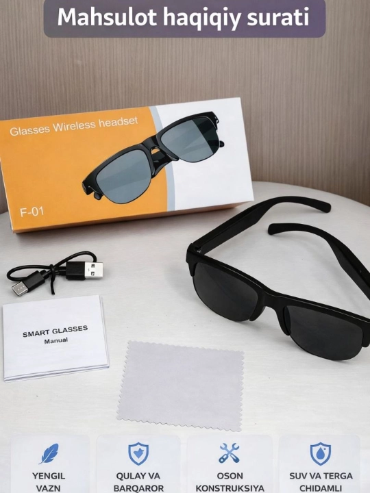 F-01 VA XG89 Bluetooth Smart Audio Glasses — сочетание технологий и стиля