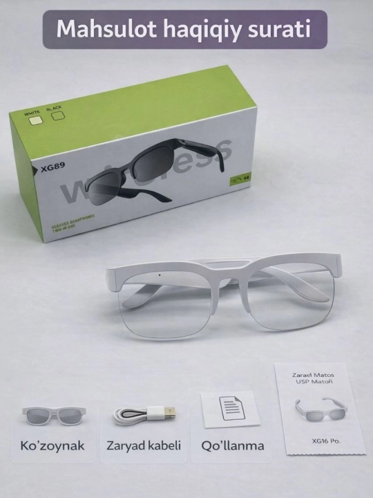 F-01 VA XG89 Bluetooth Smart Audio Glasses — сочетание технологий и стиля