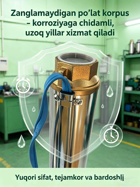 4SDM10/8, 220V botma chuqurlik nasosi, uzoq muddat xizmat qiladigan maishiy nasos