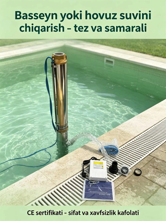4SDM10/8, 220V botma chuqurlik nasosi, uzoq muddat xizmat qiladigan maishiy nasos