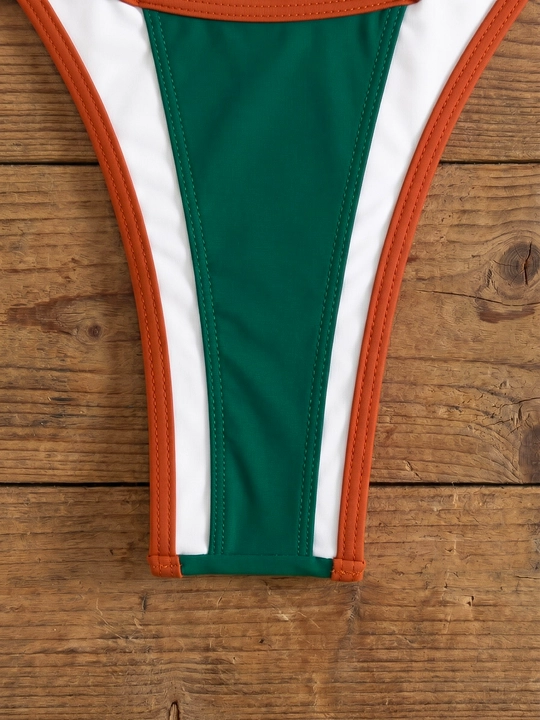 Ayollar bikinisi stringi trusikli, alohida cho‘milish kiyimi, retro uslubda