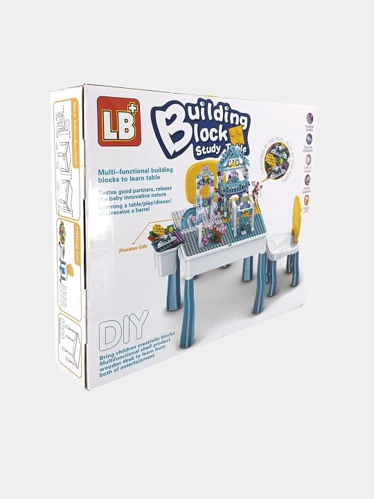 Konstruktorli LB+ Building Block Study Table bolalar stoli