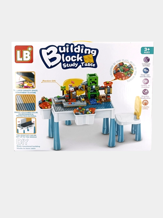 Konstruktorli LB+ Building Block Study Table bolalar stoli