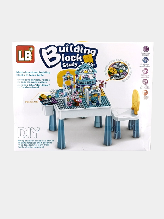 Konstruktorli LB+ Building Block Study Table bolalar stoli